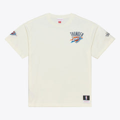 Mitchell & Ness Oklahoma City Thunder Hardwood Classics Chainstitch Premium T-Shirt Cream