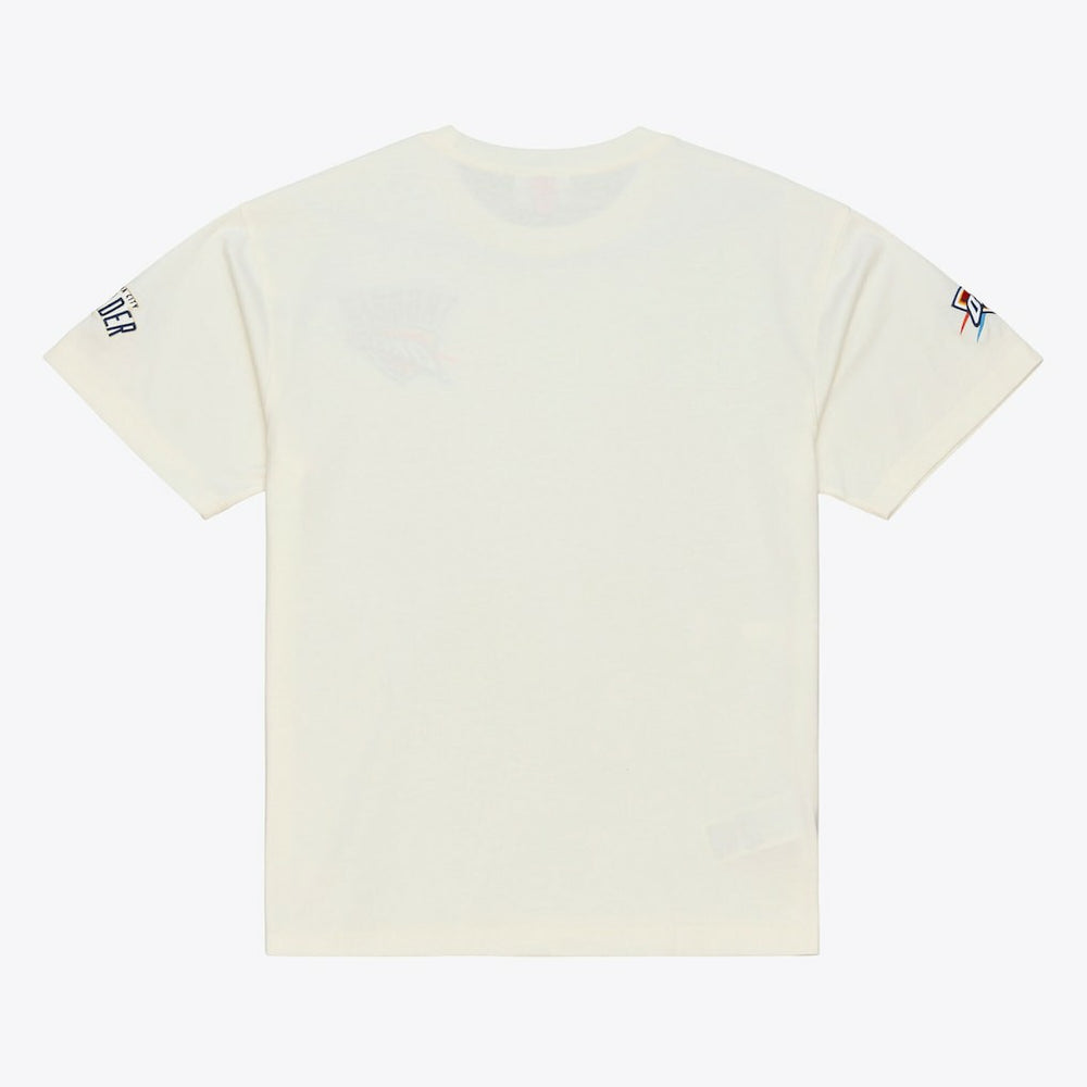 Mitchell & Ness Oklahoma City Thunder Hardwood Classics Chainstitch Premium T-Shirt Cream