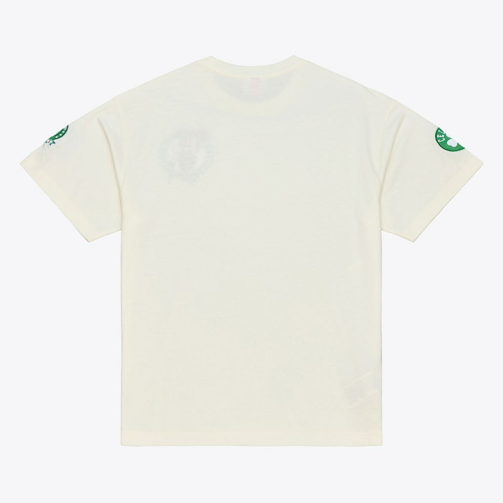 Mitchell & Ness Boston Celtics Hardwood Classics Chainstitch Premium T-Shirt Cream