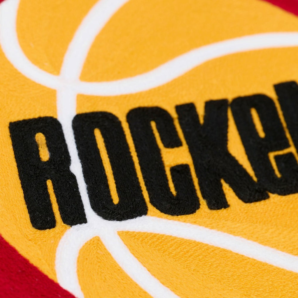 Mitchell & Ness Houston Rockets Hardwood Classics Chainstitch Premium Fleece Hoodie Cream