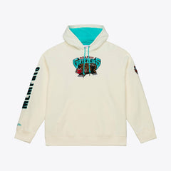 Mitchell & Ness Memphis Grizzlies Hardwood Classics Chainstitch Premium Fleece Hoodie Cream