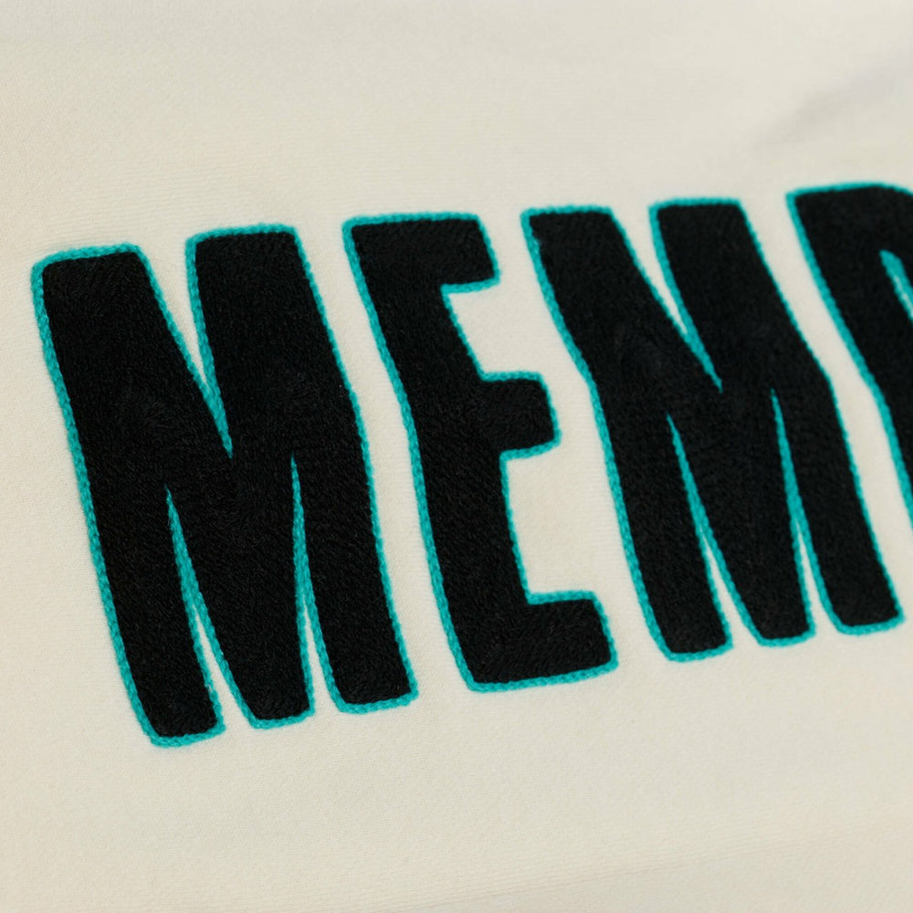 Mitchell & Ness Memphis Grizzlies Hardwood Classics Chainstitch Premium Fleece Hoodie Cream