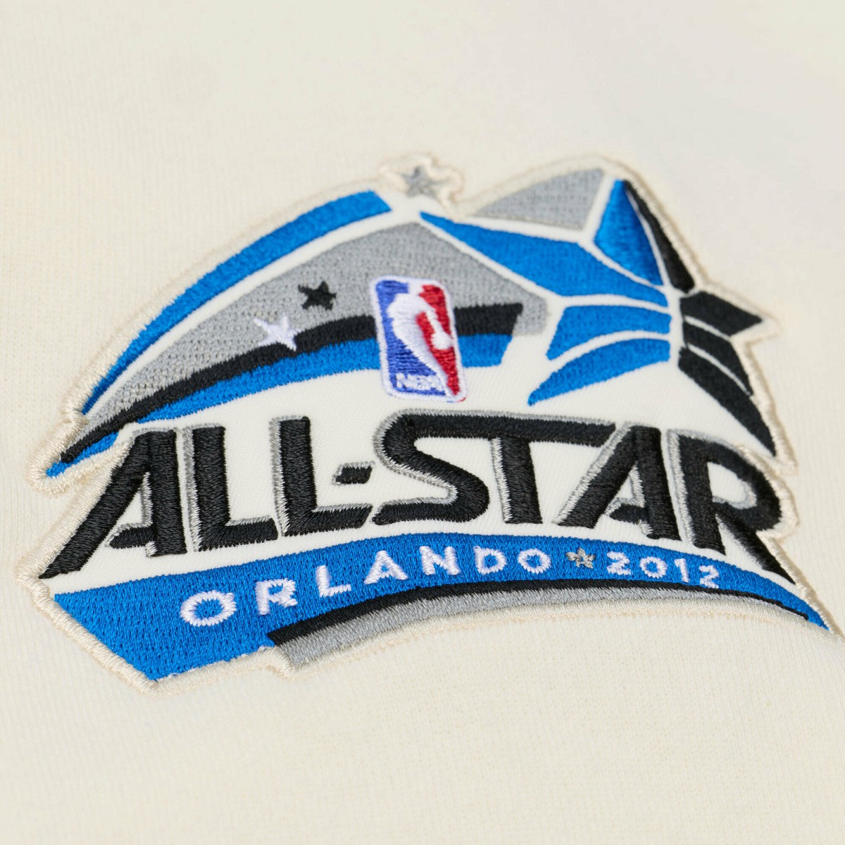 Mitchell & Ness Orlando Magic Hardwood Classics Chainstitch Premium Fleece Hoodie Cream