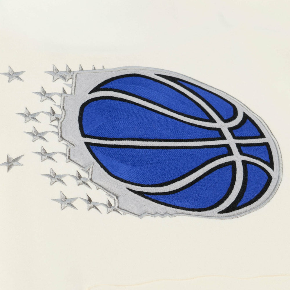 Mitchell & Ness Orlando Magic Hardwood Classics Chainstitch Premium Fleece Hoodie Cream
