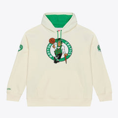 Mitchell & Ness Boston Celtics Hardwood Classics Chainstitch Premium Fleece Hoodie Cream
