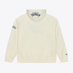 Mitchell & Ness Oklahoma City Thunder Hardwood Classics Chainstitch Premium Fleece Hoodie Cream