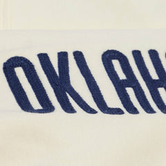 Mitchell & Ness Oklahoma City Thunder Hardwood Classics Chainstitch Premium Fleece Hoodie Cream