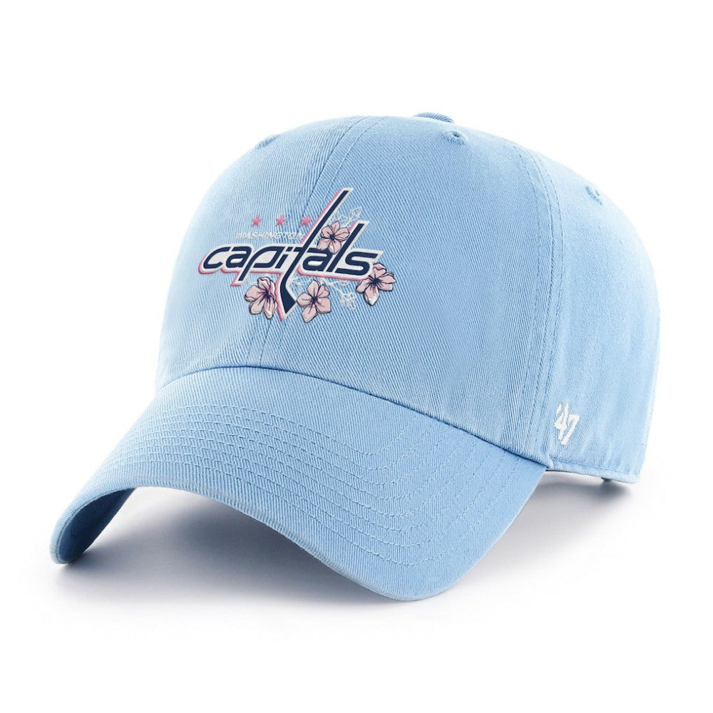Washington Capitals '47 Cherry Blossom Alternate Clean Up Adjustable Hat - Light Blue | 47 brand Clearance