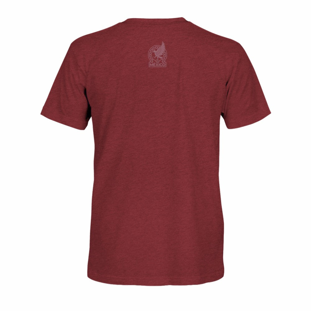 Mexico National Team 1863FC Athletic Wordmark Vintage Tri-Blend T-Shirt Maroon