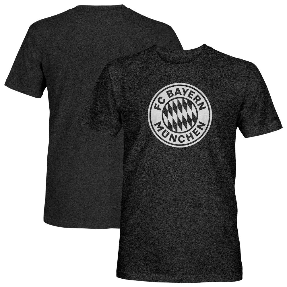 Bayern Munich 1863FC Mono Badge Vintage Tri-Blend T-Shirt Black