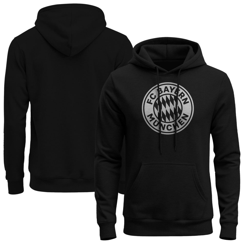 Bayern Munich 1863FC Mono Badge Fleece Hoodie Black