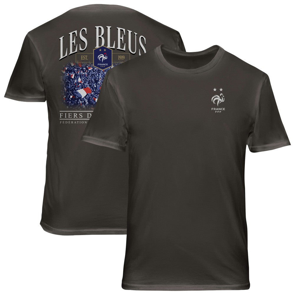 France National Team 1863FC Wordmark Cotton T-Shirt Gray