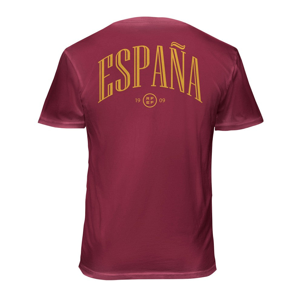 Spain National Team 1863FC Back Wordmark Soft Wash T-Shirt Red