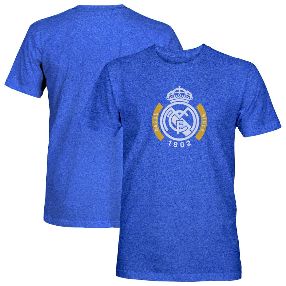 Real Madrid 1863FC Since Vintage Tri-Blend T-Shirt Blue