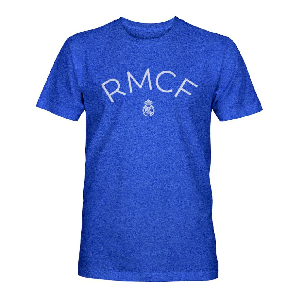 Real Madrid 1863FC Team Arch Vintage Tri-Blend T-Shirt Blue