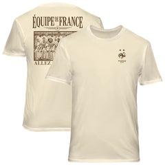 France National Team 1863FC Vintage Soft Wash T-Shirt Cream