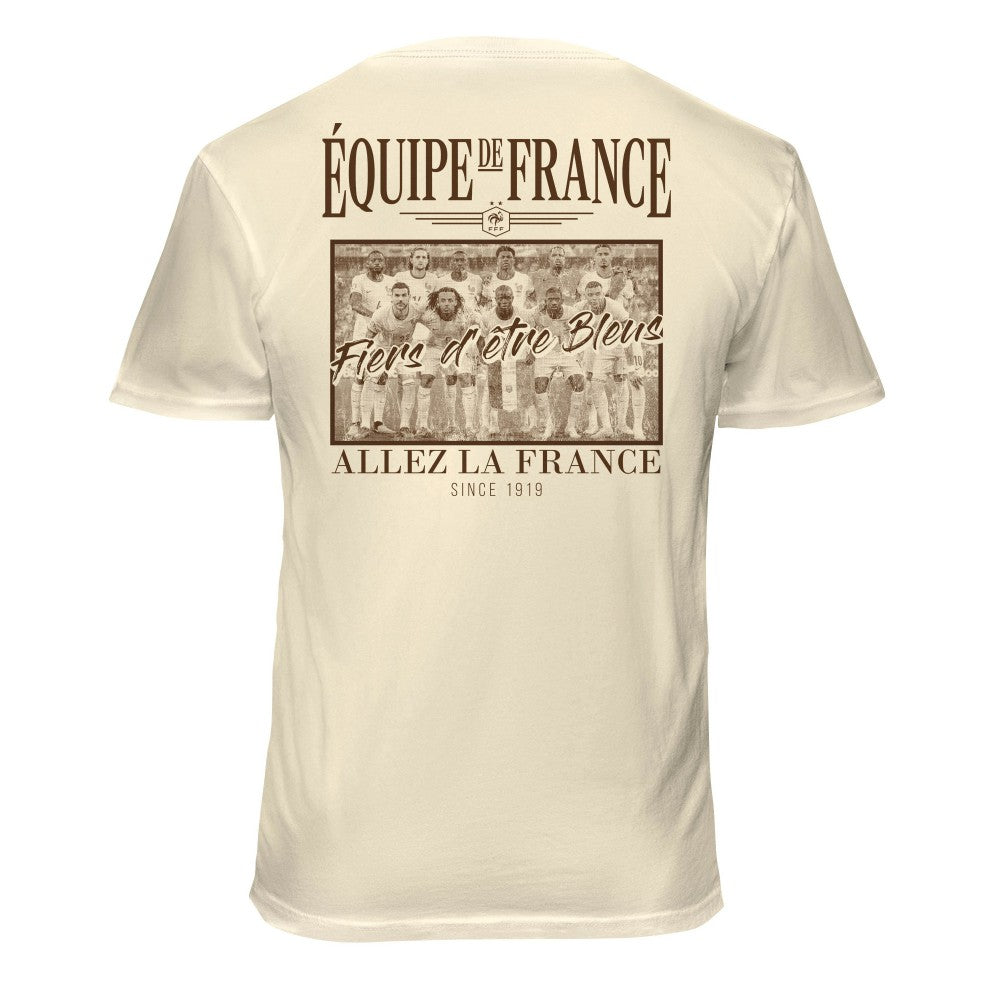 France National Team 1863FC Vintage Soft Wash T-Shirt Cream