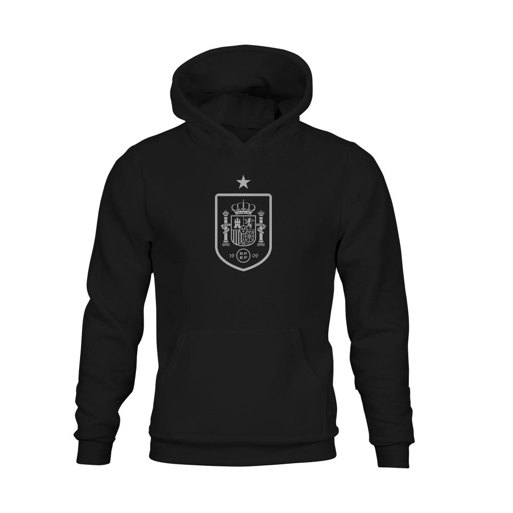 Spain National Team 1863FC Youth Mono Badge Fleece Hoodie Black
