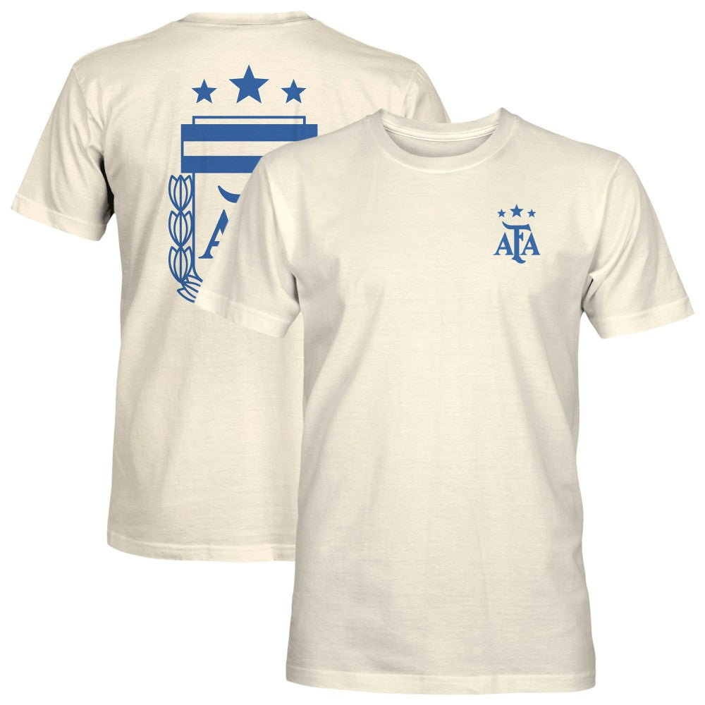 Argentina National Team 1863FC Big Logo Heavyweight T-Shirt Cream
