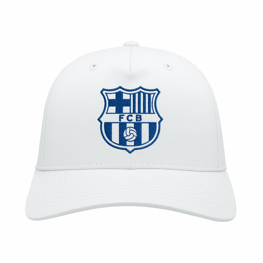 Barcelona 1863FC Mono Badge High Point Adjustable Hat White