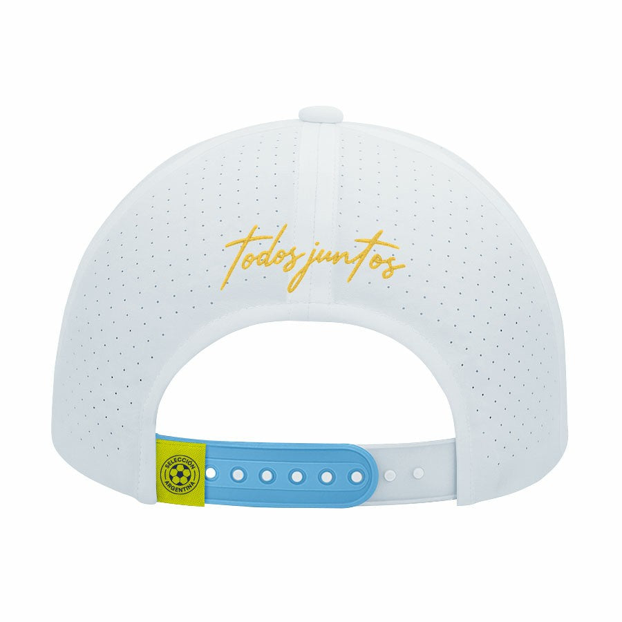 Argentina National Team 1863FC Mono Badge High Point Adjustable Hat White