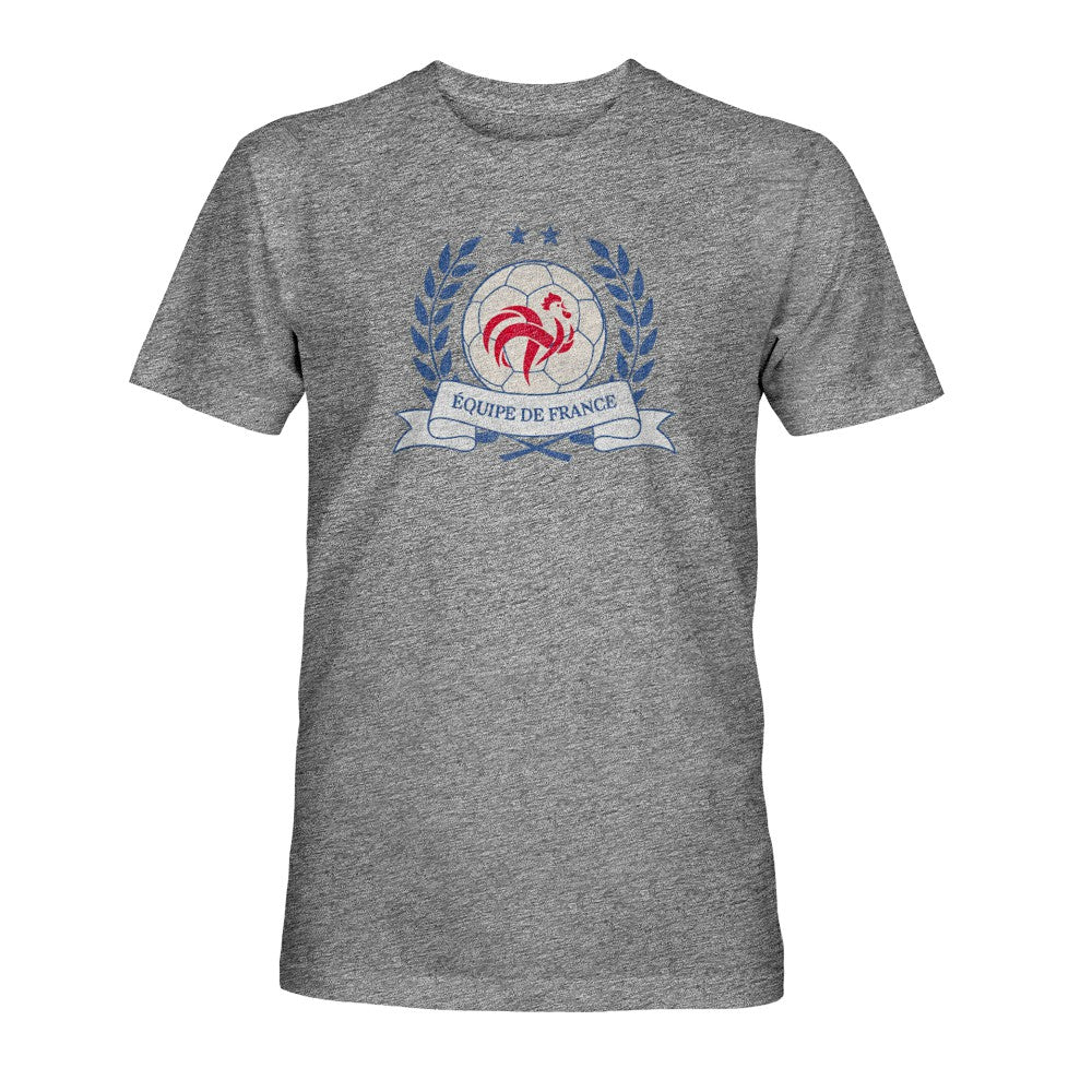 France National Team 1863FC Vintage Tri-Blend T-Shirt Gray
