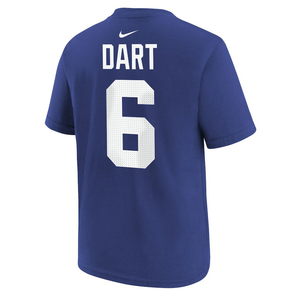 Jaxson Dart New York Giants Youth Name & Number T-Shirt - Royal - Nike
