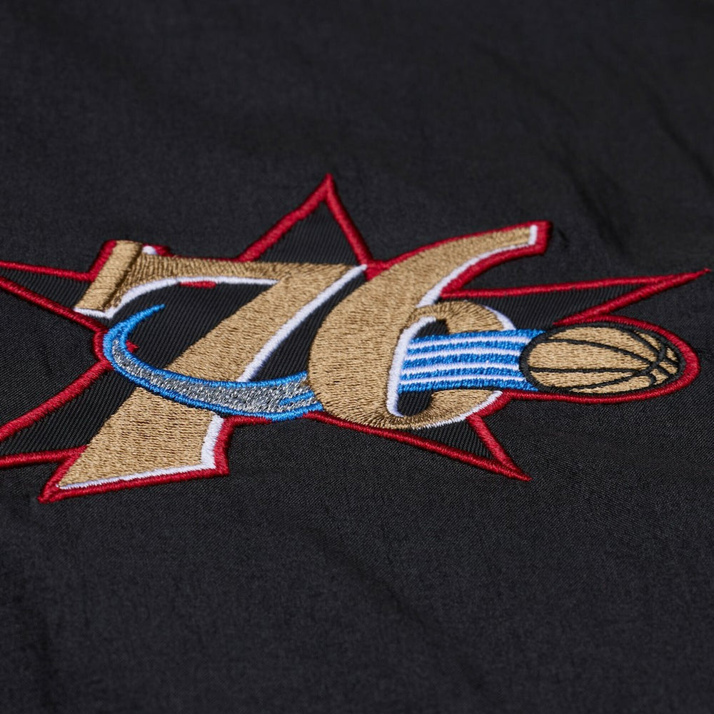 Mitchell & Ness Philadelphia 76ers Hardwood Classics 76 Originals Collection Fushion Full-Snap Hoodie Jacket Black
