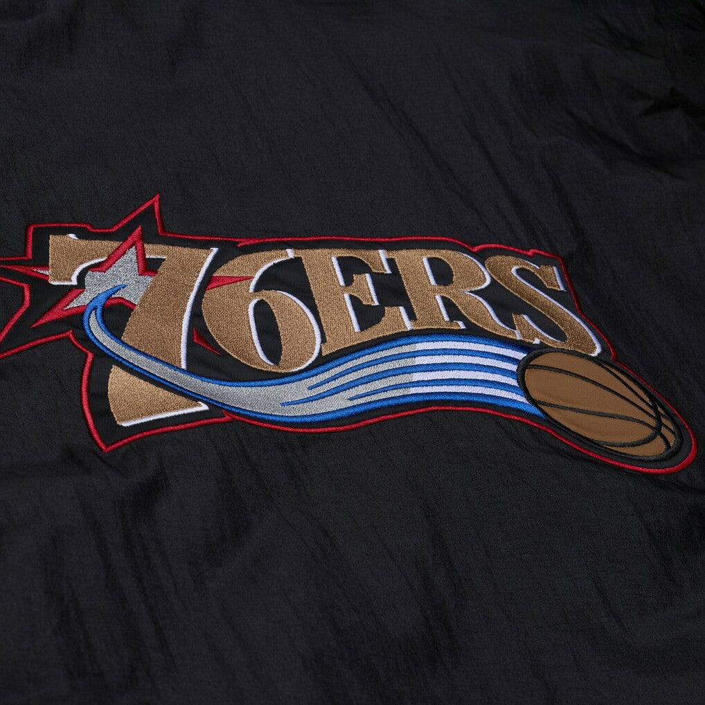 Mitchell & Ness Philadelphia 76ers Hardwood Classics 76 Originals Collection Fushion Full-Snap Hoodie Jacket Black