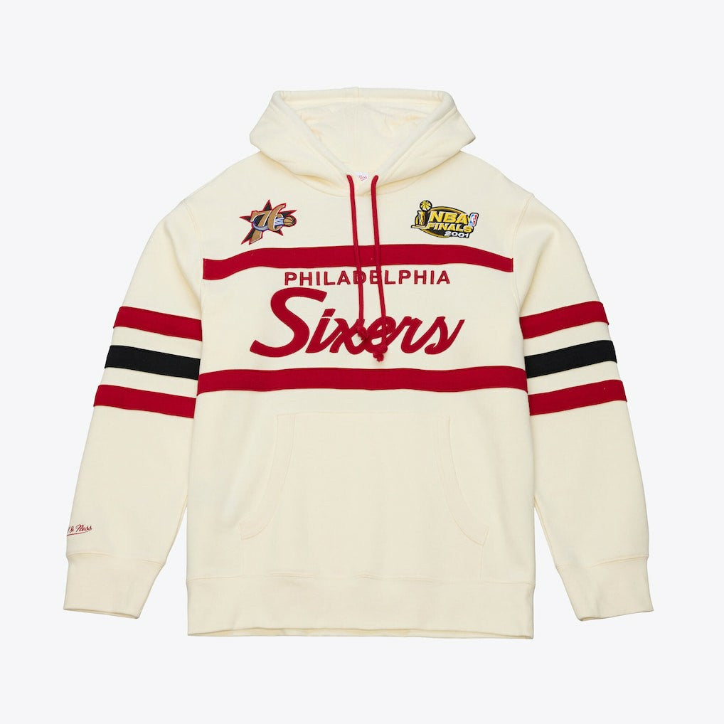 Mitchell & Ness Philadelphia 76ers Hardwood Classics 76 Originals Collection Head Coach Hoodie Cream