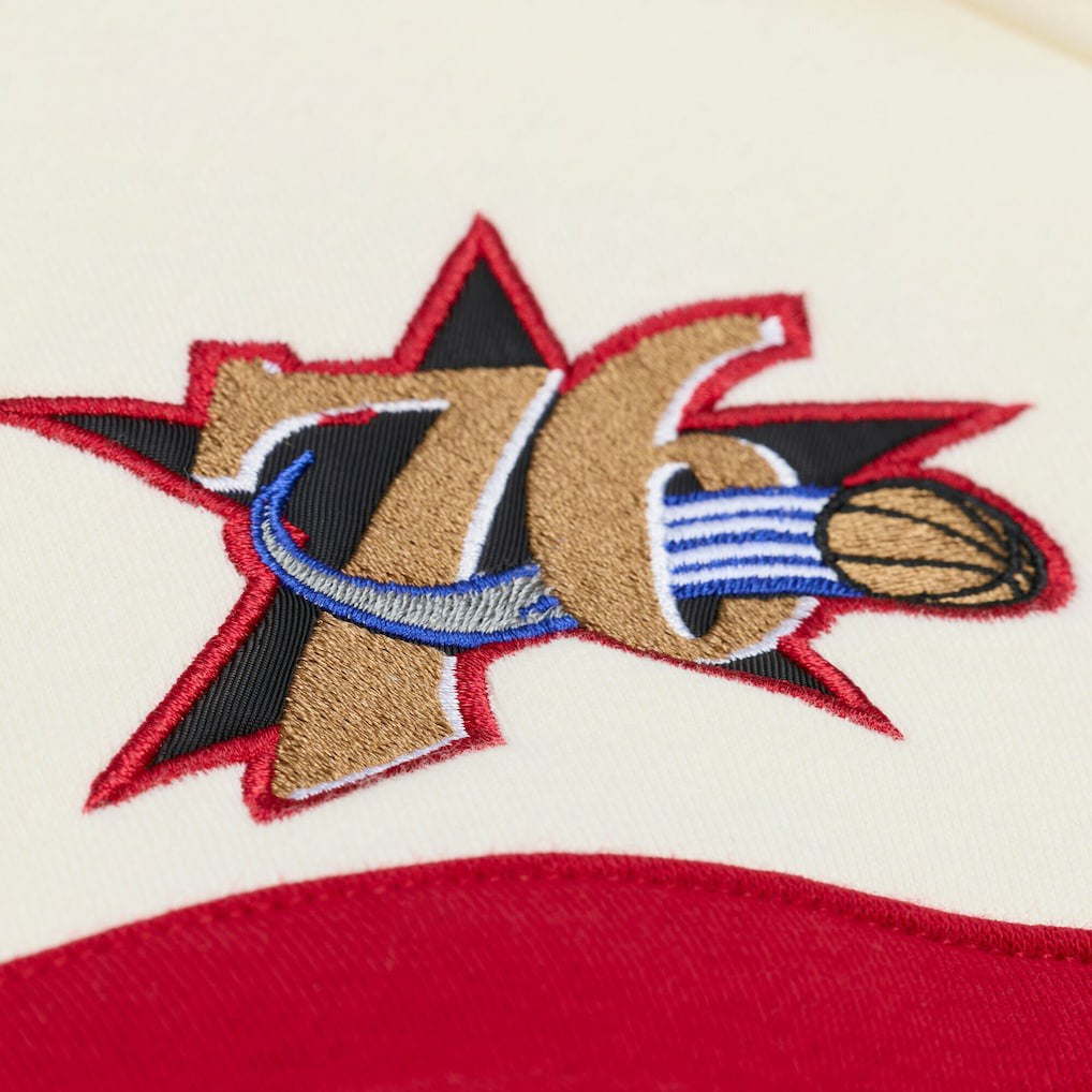 Mitchell & Ness Philadelphia 76ers Hardwood Classics 76 Originals Collection Head Coach Hoodie Cream