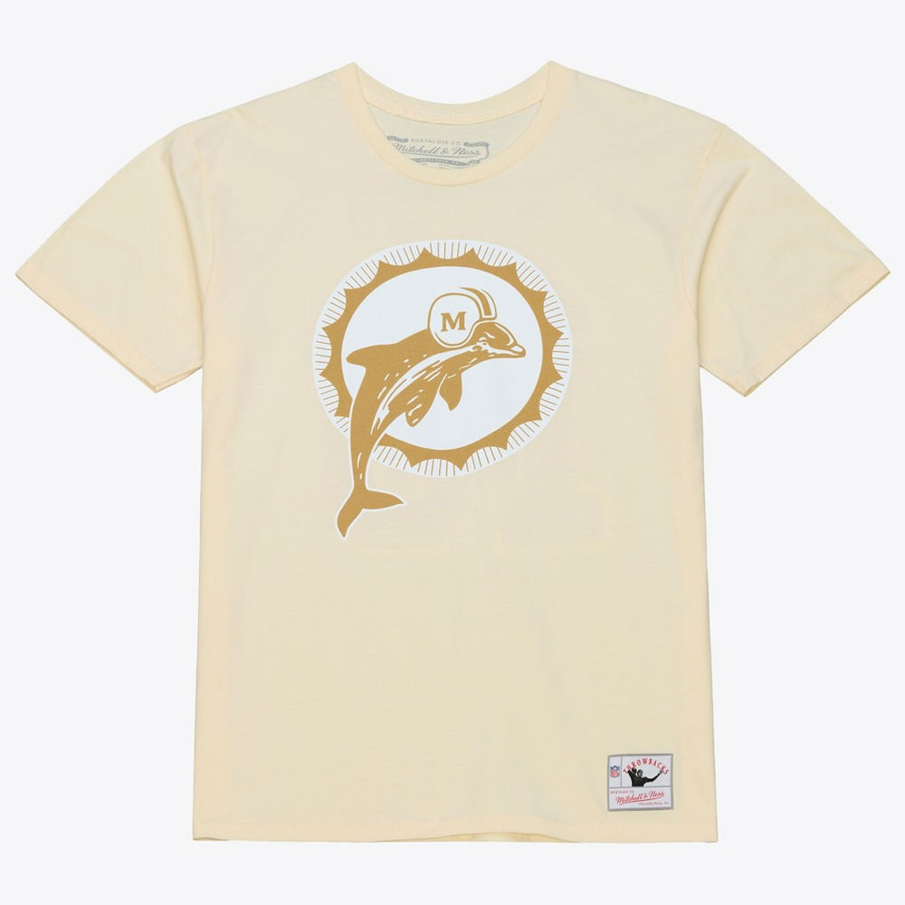 Dan Marino Miami Dolphins Sandman Name & Number T-Shirt - Cream - Mitchell & Ness