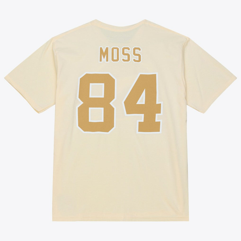 Randy Moss Minnesota Vikings Sandman Name & Number T-Shirt - Cream - Mitchell & Ness