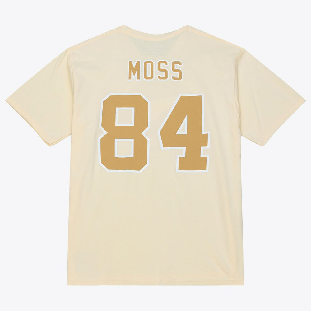 Randy Moss Minnesota Vikings Sandman Name & Number T-Shirt - Cream - Mitchell & Ness