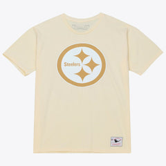 Troy Polamalu Pittsburgh Steelers Sandman Name & Number T-Shirt - Cream - Mitchell & Ness