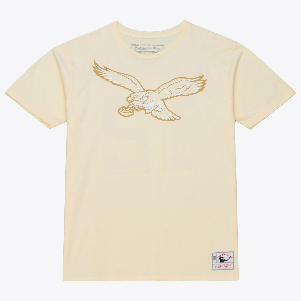 Randall Cunningham Philadelphia Eagles Sandman Name & Number T-Shirt - Cream - Mitchell & Ness