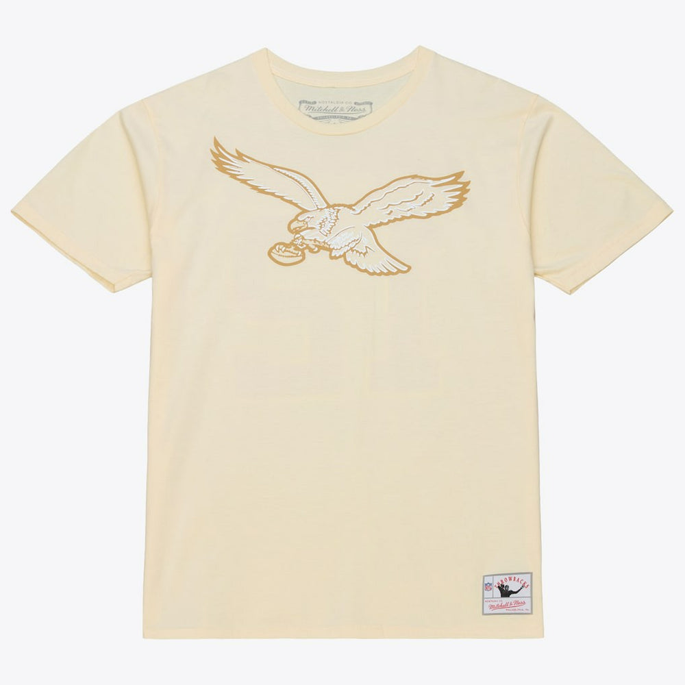 Randall Cunningham Philadelphia Eagles Sandman Name & Number T-Shirt - Cream - Mitchell & Ness