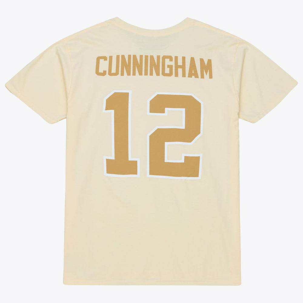 Randall Cunningham Philadelphia Eagles Sandman Name & Number T-Shirt - Cream - Mitchell & Ness