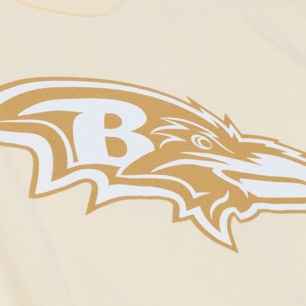 Ray Lewis Baltimore Ravens Sandman Name & Number T-Shirt - Cream - Mitchell & Ness