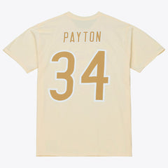 Walter Payton Chicago Bears Sandman Name & Number T-Shirt - Cream - Mitchell & Ness