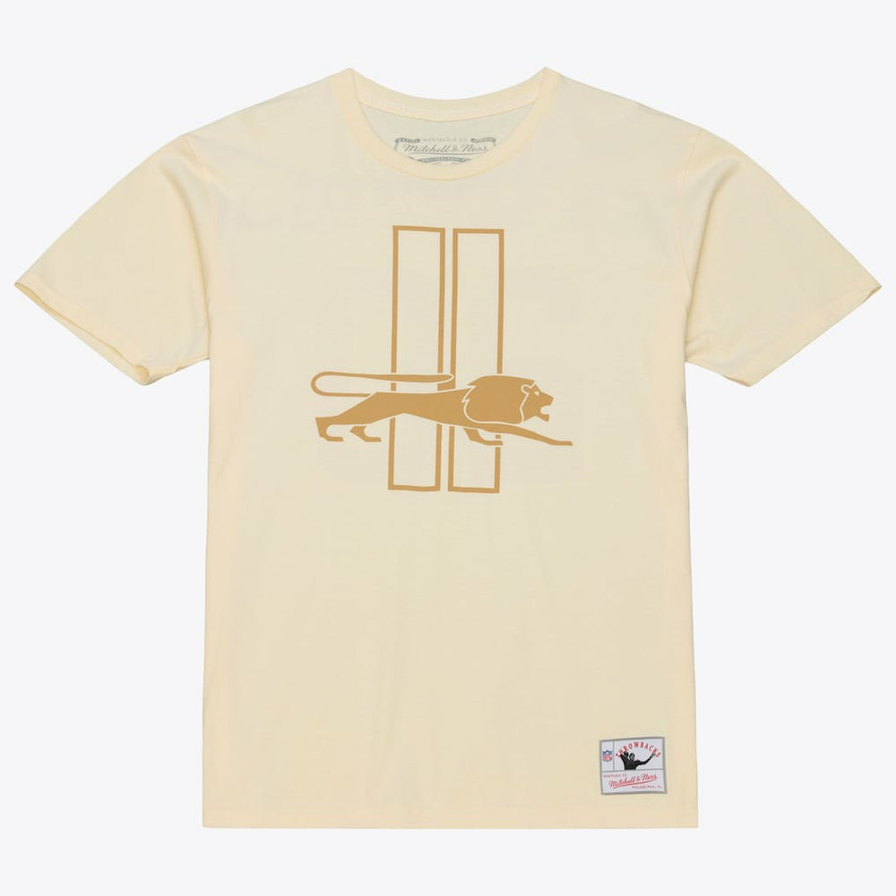 Barry Sanders Detroit Lions Sandman Name & Number T-Shirt - Cream - Mitchell & Ness