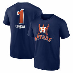 Carlos Correa Houston Astros Fastball Player Name & Number T-Shirt Sale