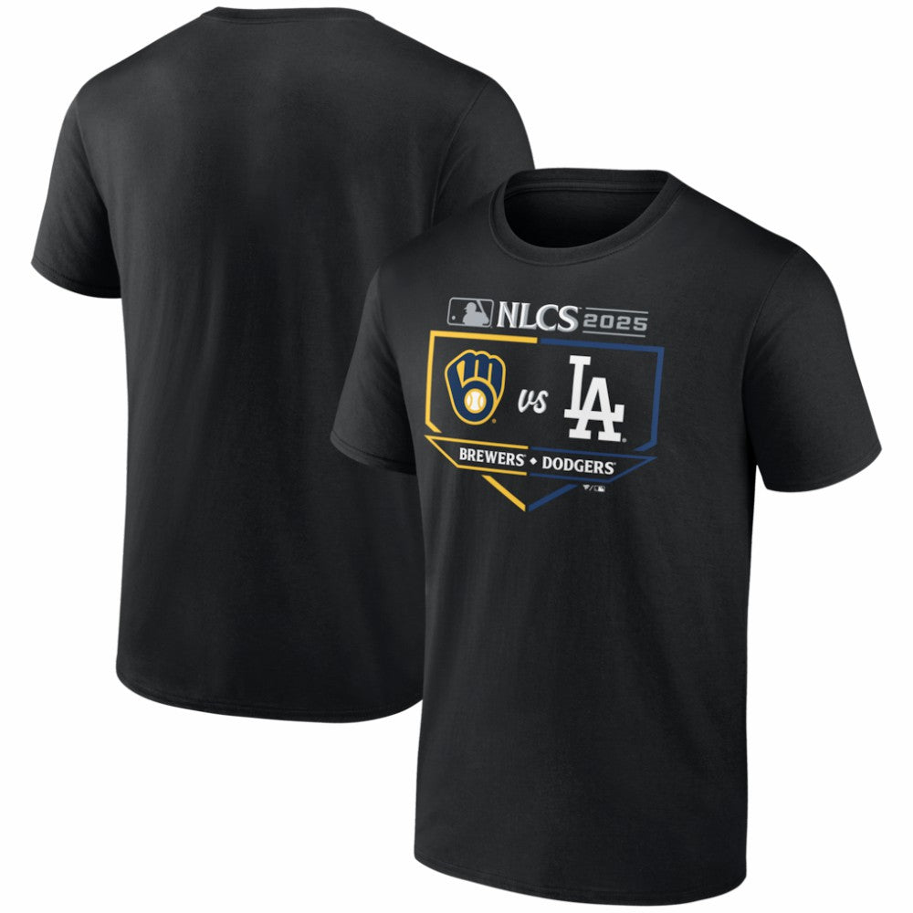 Milwaukee Brewers vs. Los Angeles Dodgers 2025 National League Championship Series Matchup Batter's Box T-Shirt Online
