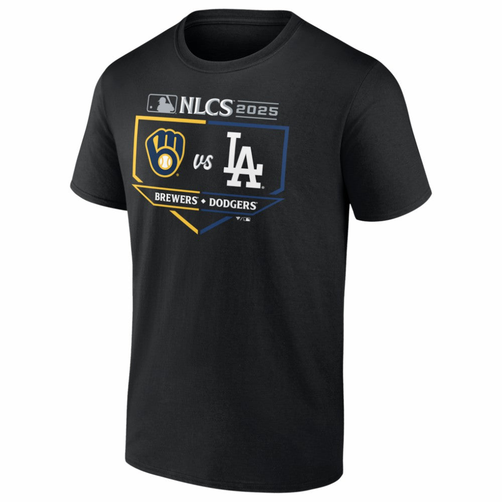 Milwaukee Brewers vs. Los Angeles Dodgers 2025 National League Championship Series Matchup Batter's Box T-Shirt Online