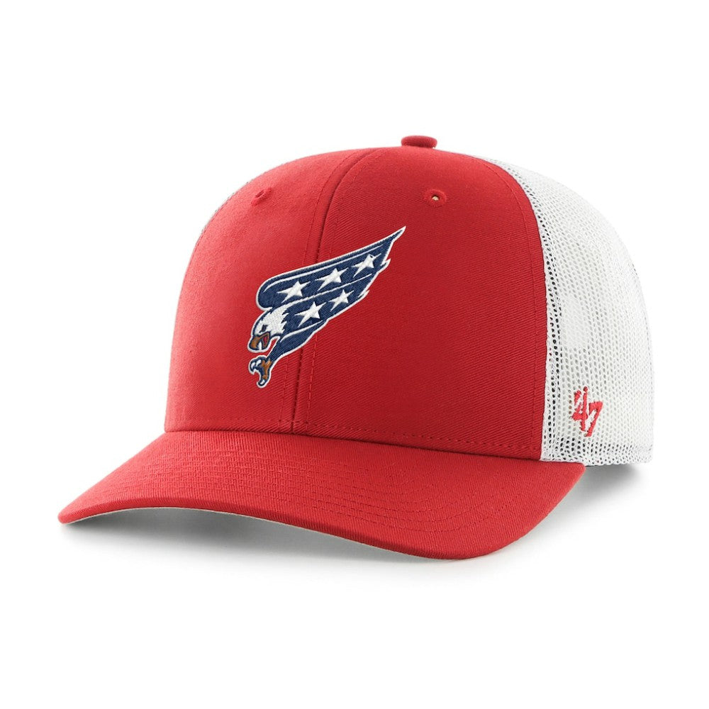 Washington Capitals '47 Logo Trucker Adjustable Hat - Red/White | 47 brand Lifestyle