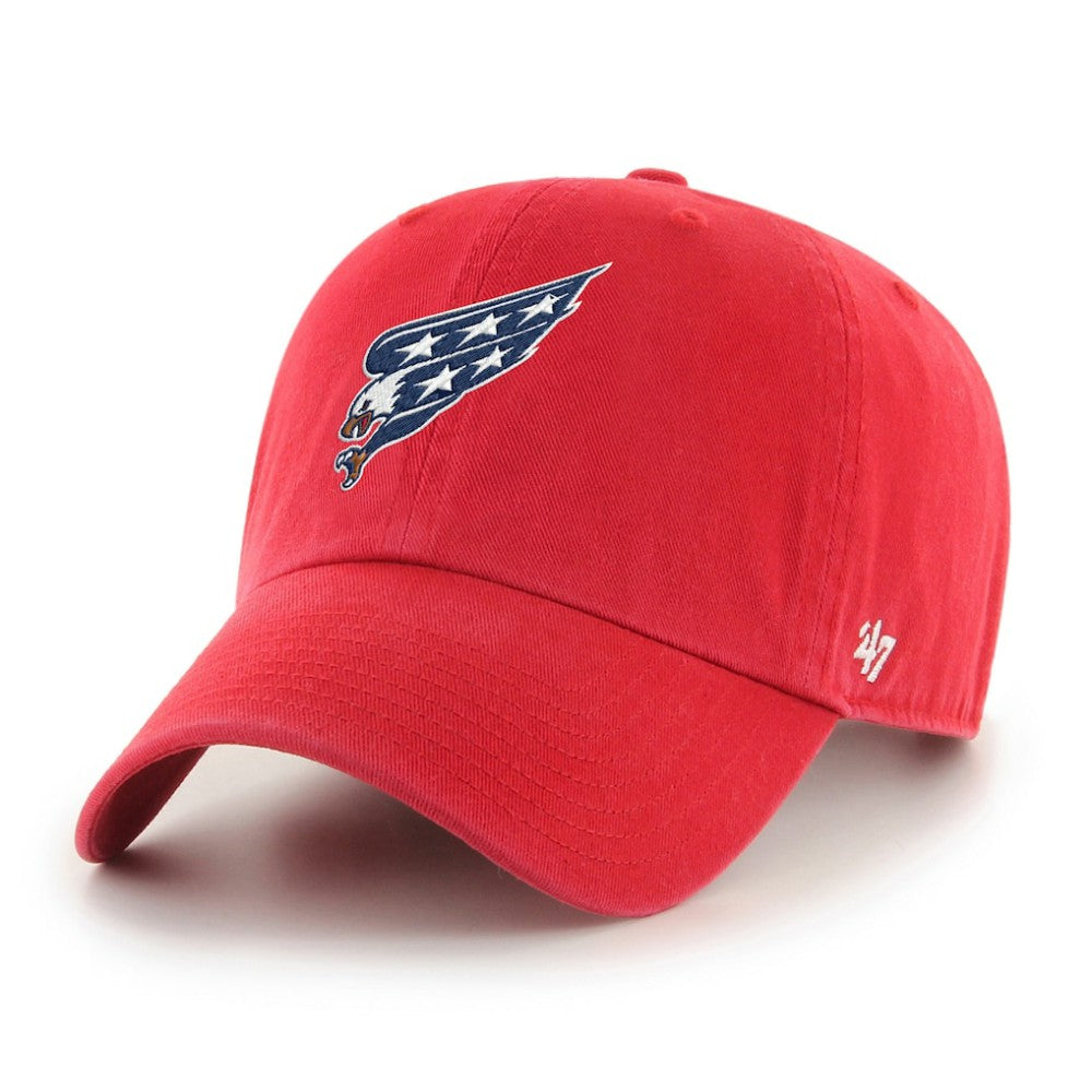 Washington Capitals '47 Alternate Clean Up Adjustable Hat - Red | 47 brand Lifestyle