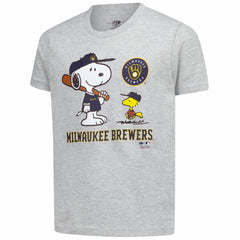 Milwaukee Brewers Youth Peanuts Snoopy T-Shirt Sale