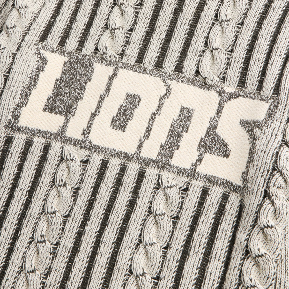 Detroit Lions Off Season x NFL Unisex Cable Knit Sweater - Cream/Gray - NFL