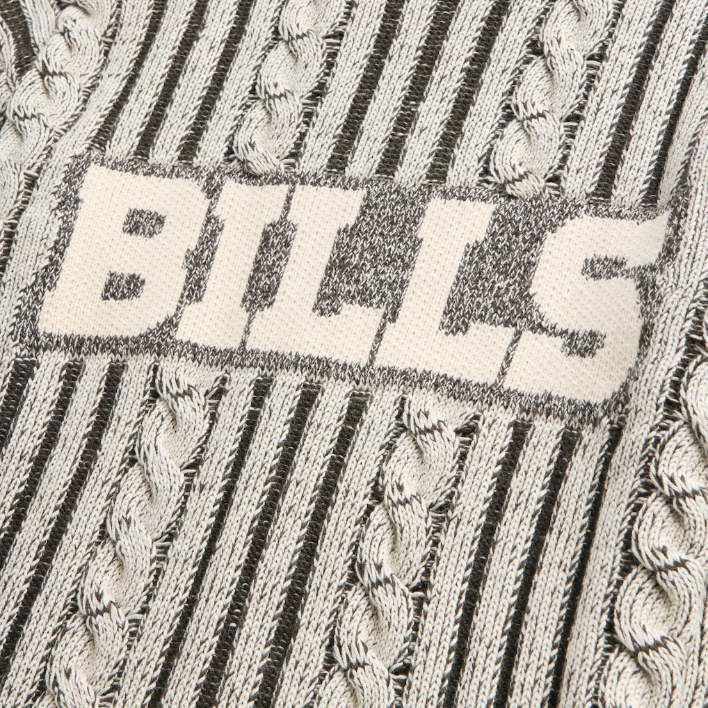 Buffalo Bills Off Season x NFL Unisex Cable Knit Sweater - Cream/Gray - NFL