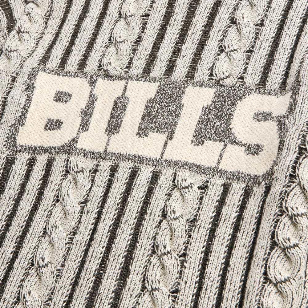 Buffalo Bills Off Season x NFL Unisex Cable Knit Sweater - Cream/Gray - NFL